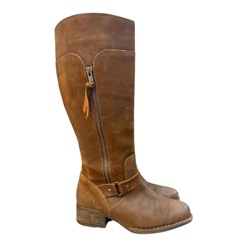 Born Molema Knee High Suede Boot Women size 8 EUC